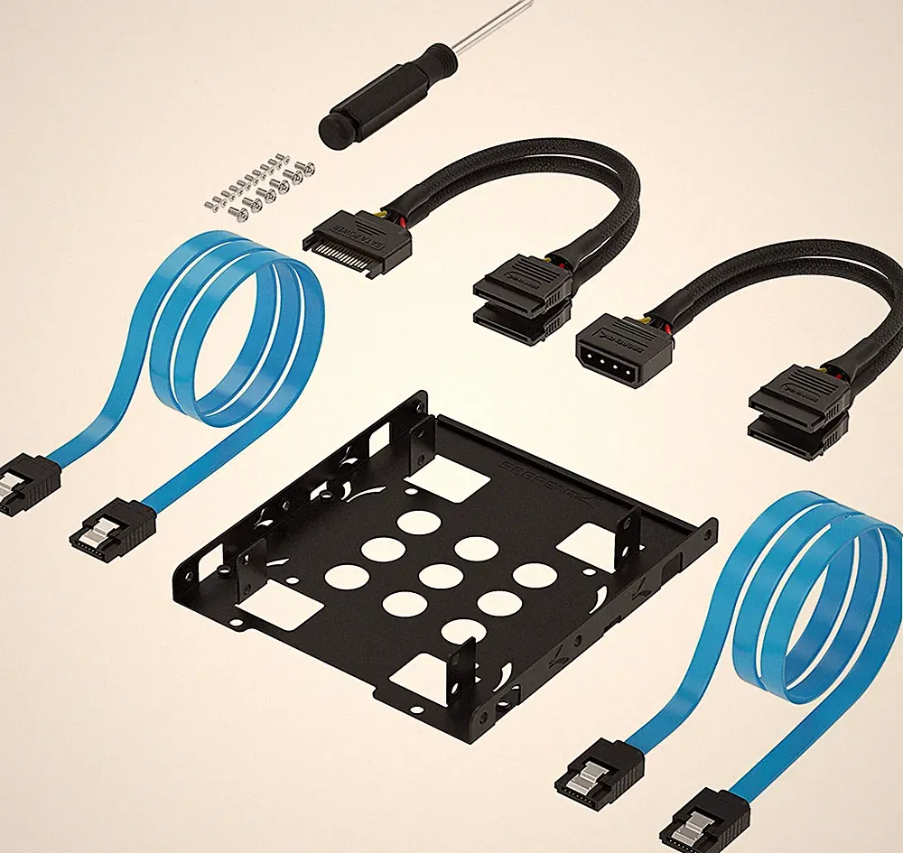 3.5 Inch to X2 SSD / 2.5 Inch Internal Hard Drive Mounting Kit [SATA and Power C
