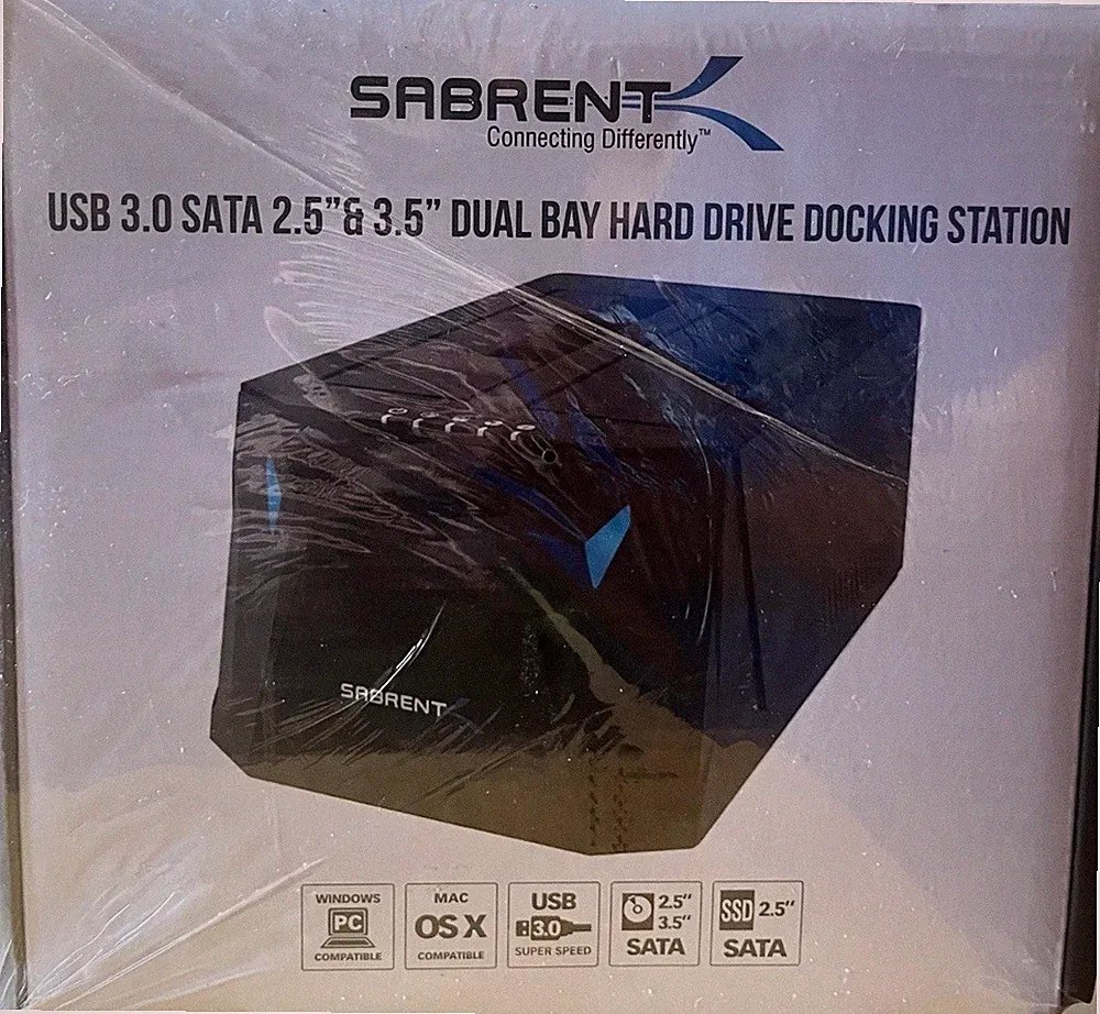 New Sabrent EC-HD2B USB 3.0 to SATA I/II/III Dual Bay External Hard Drive Dock