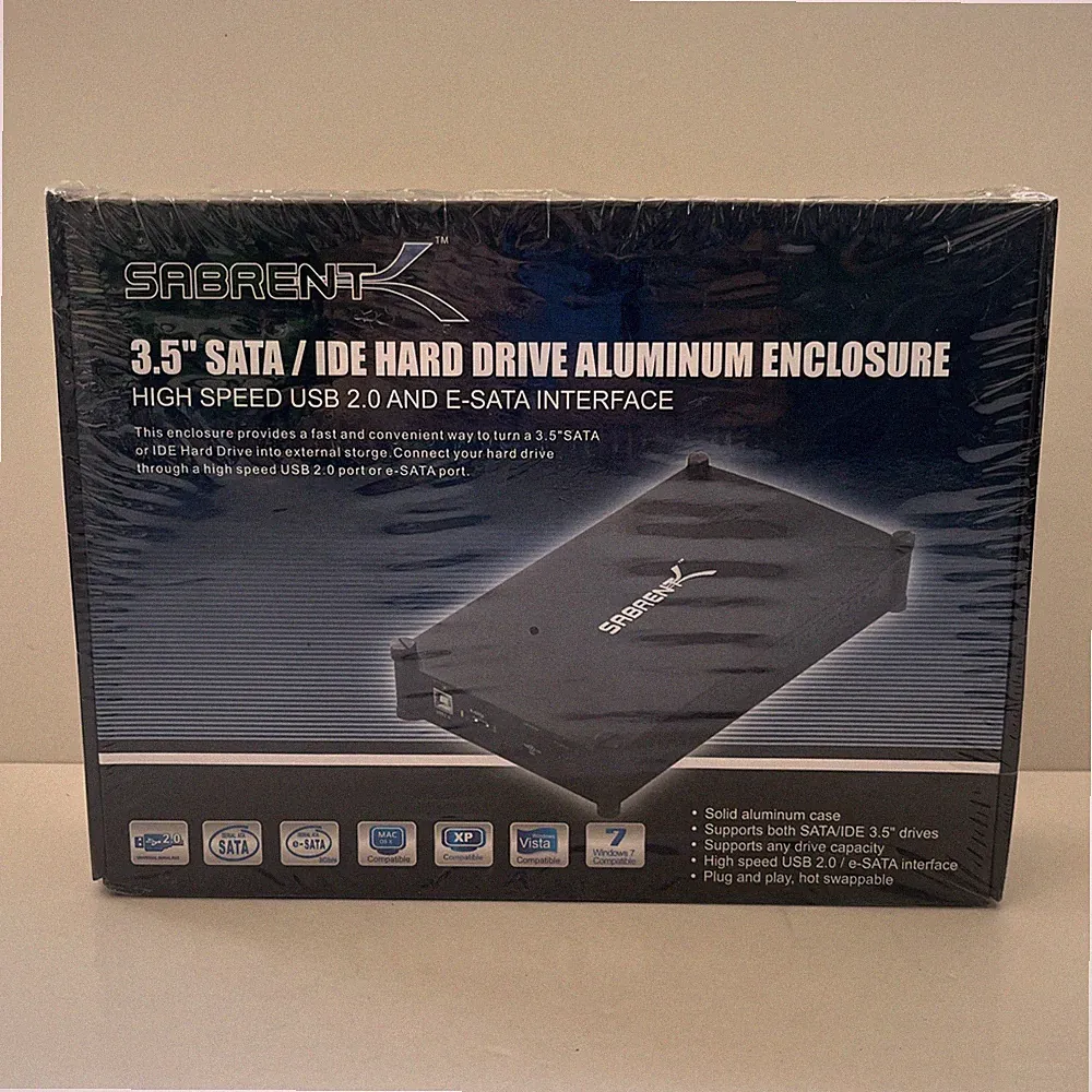 Sabrent 3.5" SATA/IDE Hard Drive Aluminum Case High Speed USB 2.0 E-Sata New