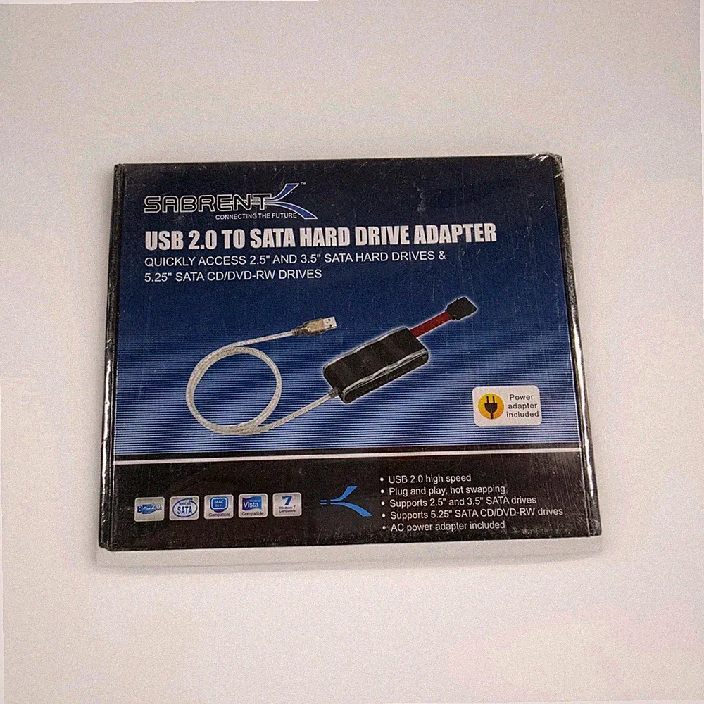 Sabrent Connecting Differently USB 2.0 To Sata Hard Drive Adapter - NEW