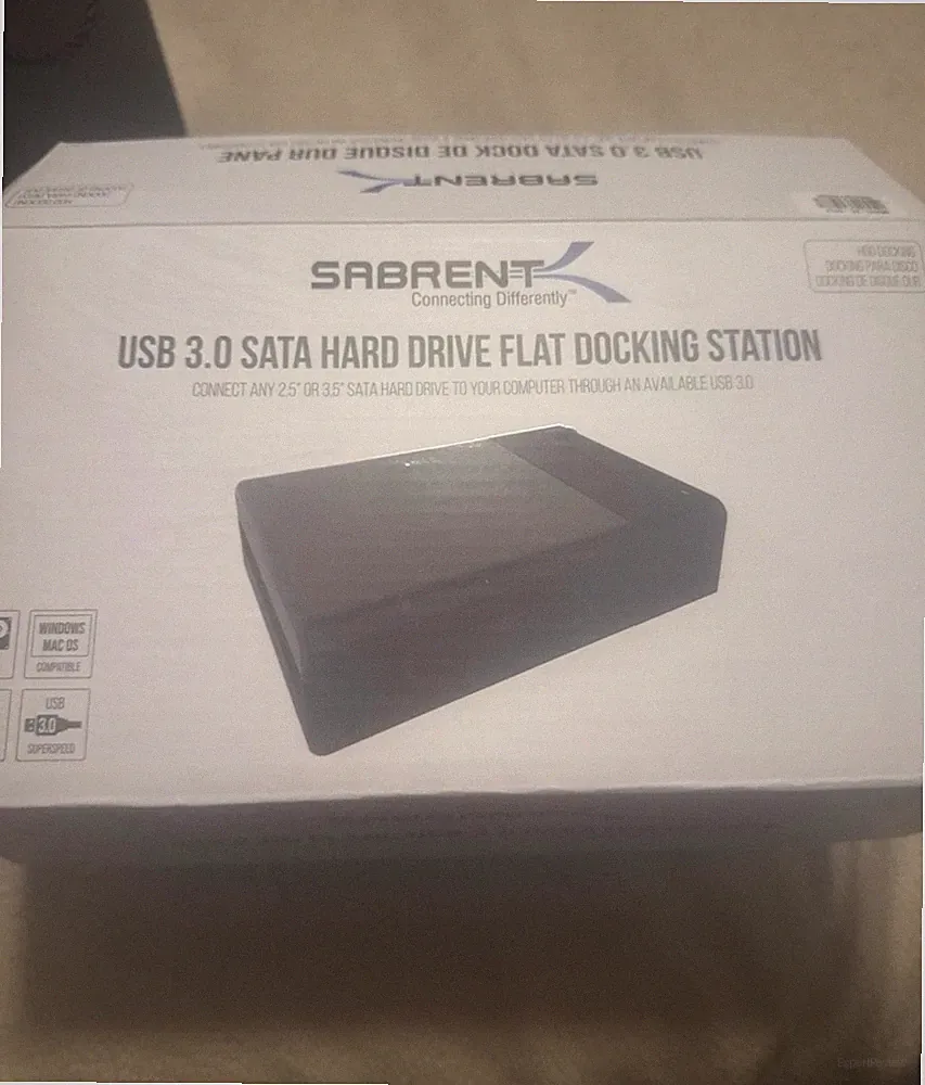 Sabrent EC-DFLT USB 3.0 to SATA External Hard Drive Lay-flat Docking Station