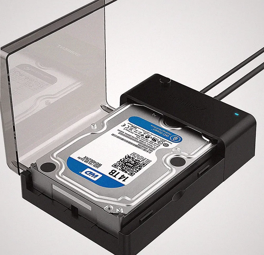 SABRENT USB 3.0 to SATA External Hard Drive Lay-Flat Docking Station (EC-DFLT)Op
