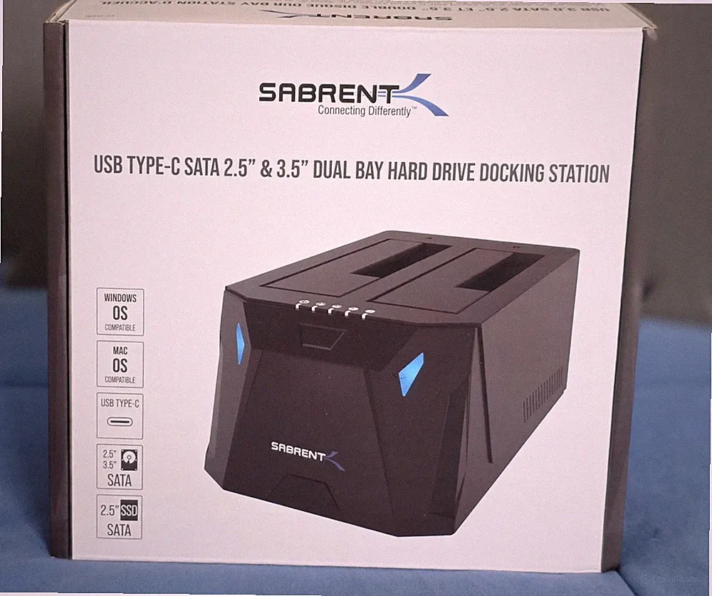 Sabrent USB Type-C SATA 2.5" & 3.5" Dual Bay Hard Drive Docking Station